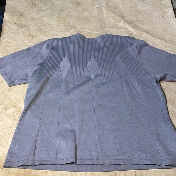 Pendleton light blue grayish short sleeve sweater size L - Picture 2 of 6